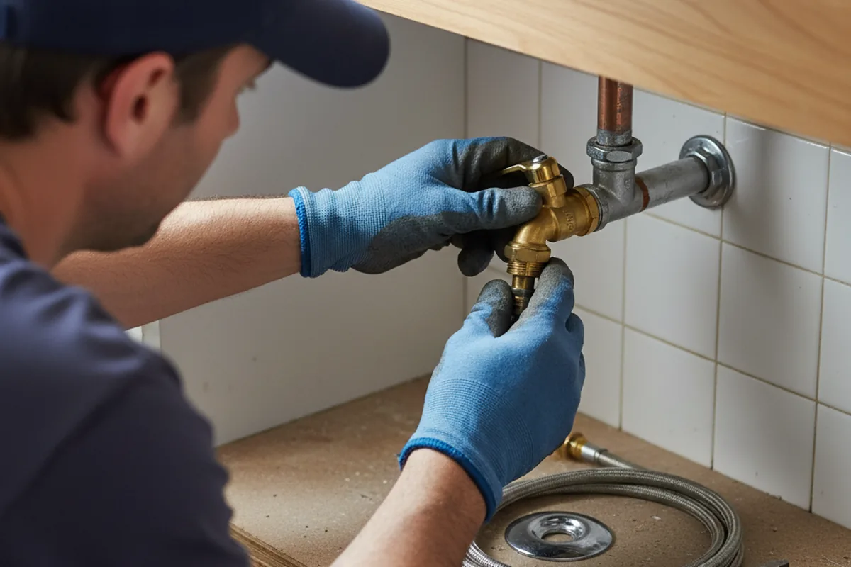 Shutoff valve and fitting work during Emergency Plumbing in Ponca